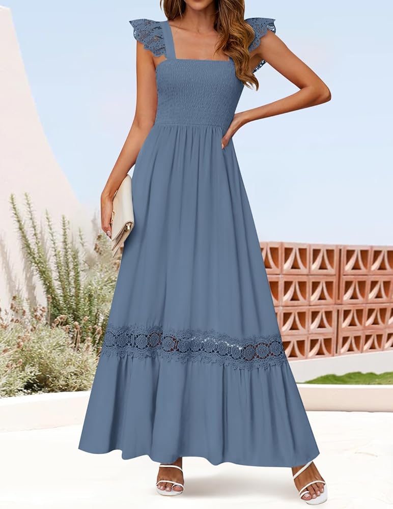 ワンピース Back Lace-Up Cotton Long Dress S Shop the Madara Lace-Up Back Maxi Dress Floral Peach